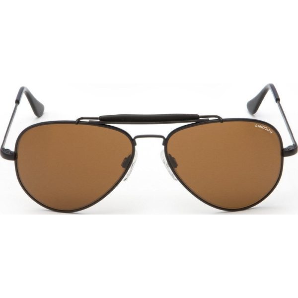 Randolph Engineering Sportsman Matte Black Sunglasses | Tan Polarized Skull Discount