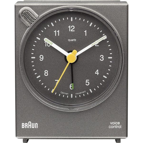 Braun Voice Activated Alarm Clock | Grey Hot on Sale - Image 2