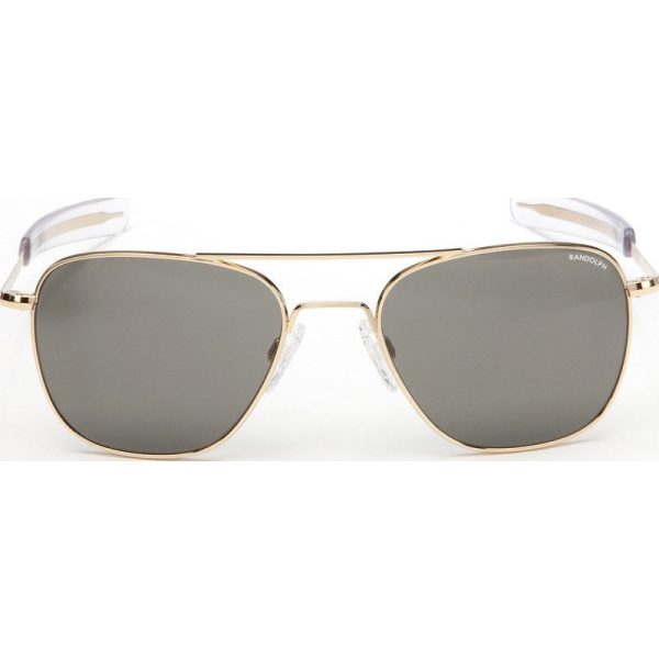 Randolph Engineering Aviator 23K Gold Sunglasses | Gray Bayonet For Discount