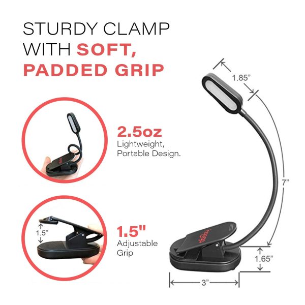 Red Clip-On Book Light Online now - Image 4