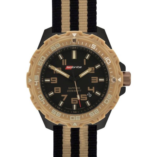 Isobrite Ltd Concept ISO304NTT Tan-Black Watch | Nylon For Cheap