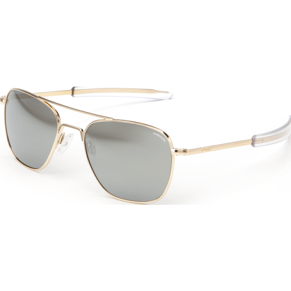 Randolph Engineering Aviator 23K Gold Sunglasses | Gray Flash Bayonet For Discount - Image 2
