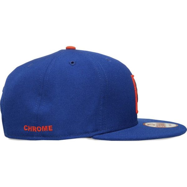 Chrome Mets Snapback Hat | Blue Orange Online Sale - Image 4