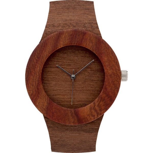 Analog Carpenter Makore & Red Sanders Wood Watch | No Markings Discount