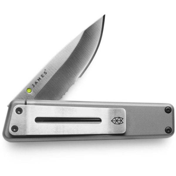 The James Brand Chapter Folding Knife | Titanium Stainless Serrated Cheap