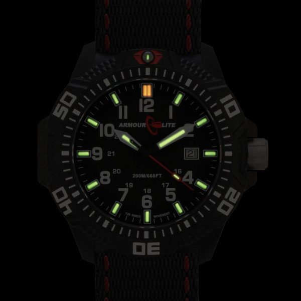 Armourlite Sapphire AL603 Watch Black-White | Nylon Online - Image 2