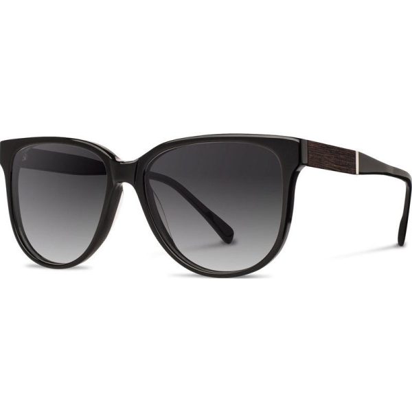 Shwood Mckenzie Acetate Sunglasses | Black & Ebony   Grey Fade Sale