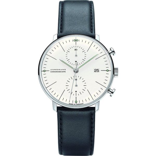 Junghans Max Bill Automatic Chronoscope Watch | Black Calfskin 027 4600.00 Hot on Sale