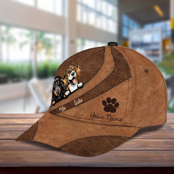 Dog Brown Curves And Paw Personalized Classic Cap, Personalized Gift for Dog Lovers, Dog Dad, Dog Mom - CP035PS07 For Discount - Image 5