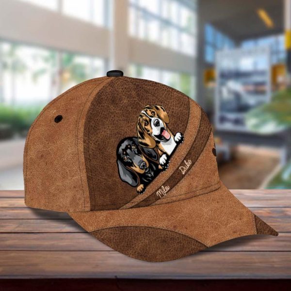 Dog Brown Curves And Paw Personalized Classic Cap, Personalized Gift for Dog Lovers, Dog Dad, Dog Mom - CP035PS07 For Discount - Image 3