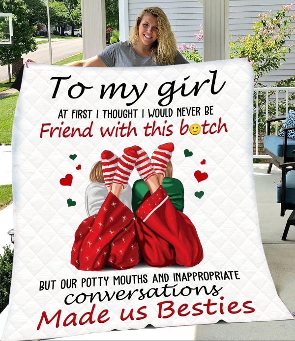 Bestie Premium Blanket & Quilt, Gift for Besties, Sisters, Best Friends, Siblings - QB038PA06 For Cheap