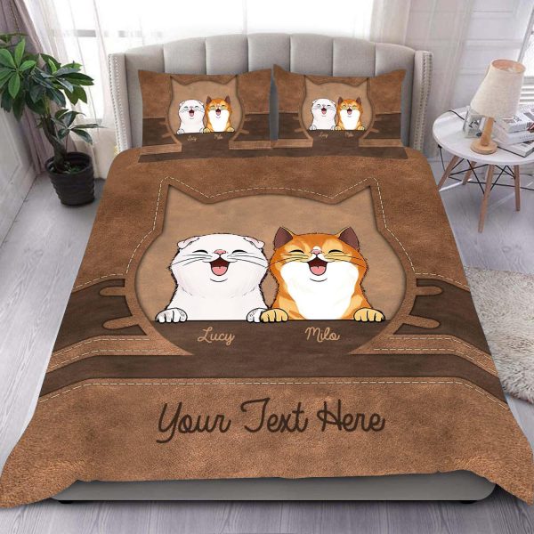 Cat Personalized Bedding, Personalized Gift for Cat Lovers, Cat Mom, Cat Dad - BD028PS09 Online - Image 2