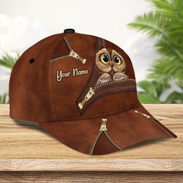 Personalized Owl Classic Cap, Personalized Gift for Owl Lovers - CP481PS06 Online now - Image 3