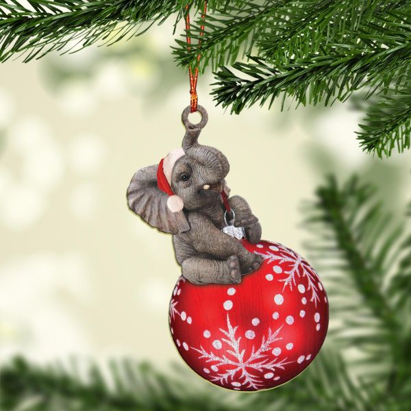Elephant Custom Shaped Ornament, Gift for Elephant Lovers - WO207PA06 Hot on Sale