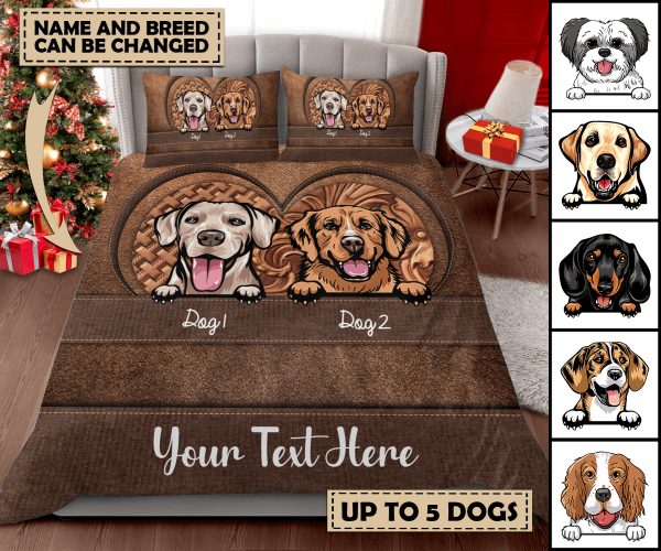 Dog Personalized Bedding Set, Personalized Gift for Dog Lovers, Dog Dad, Dog Mom, Personalized Christmas Gift - BD036PS05 For Discount