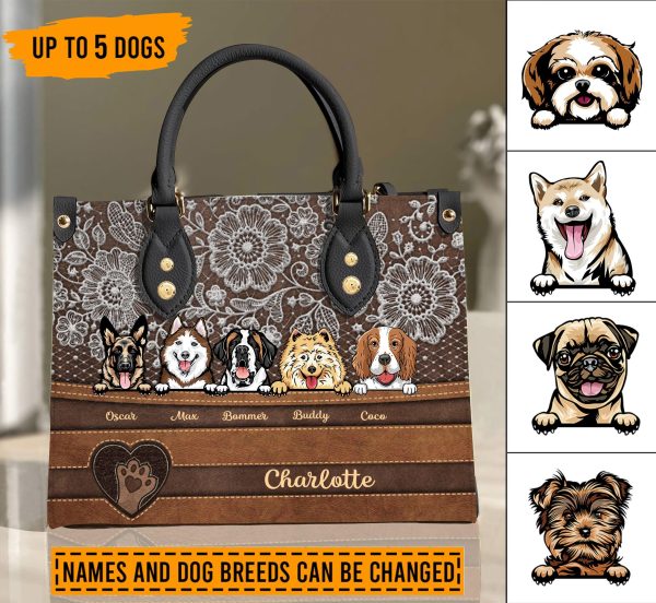 Dog Personalized Leather Handbag, Personalized Gift for Dog Lovers, Dog Dad, Dog Mom - LD017PS04 Hot on Sale