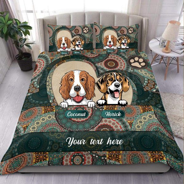 Dog Personalized Bedding Set, Personalized Gift for Dog Lovers, Dog Dad, Dog Mom - BD010PS09 Online now - Image 2