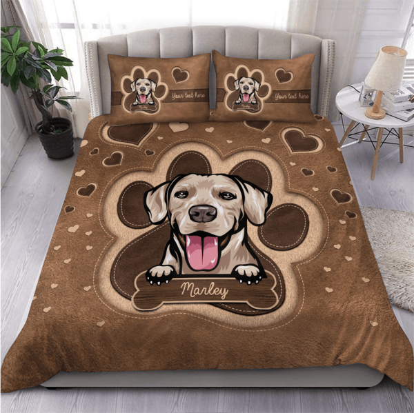 Dog Personalized Bedding Set, Personalized Gift for Dog Lovers, Dog Dad, Dog Mom - BD014PS09 Cheap - Image 2