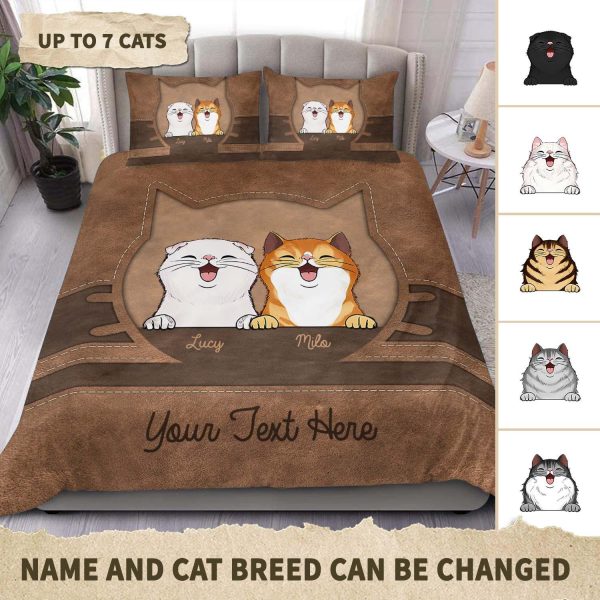 Cat Personalized Bedding, Personalized Gift for Cat Lovers, Cat Mom, Cat Dad - BD028PS09 Online